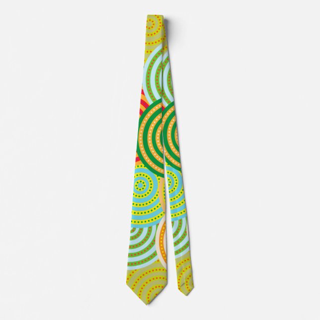 Concentric Circles Tye Neck Tie (Front)