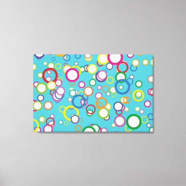 Concentric Circles Wrapped Canvas Print (Front)