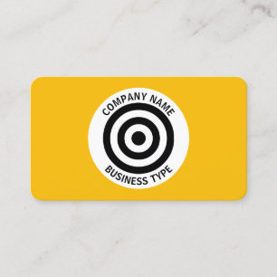 Concentric Circles - Yellow #F8BC08 Business Card
