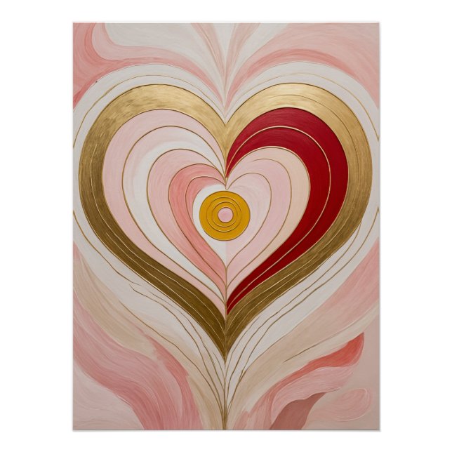 Concentric Heart Blossom Poster (Front)