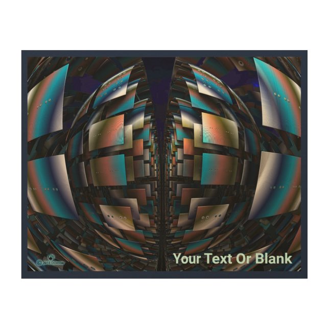 Concentric Hemispheres Wood Wall Art (Front)