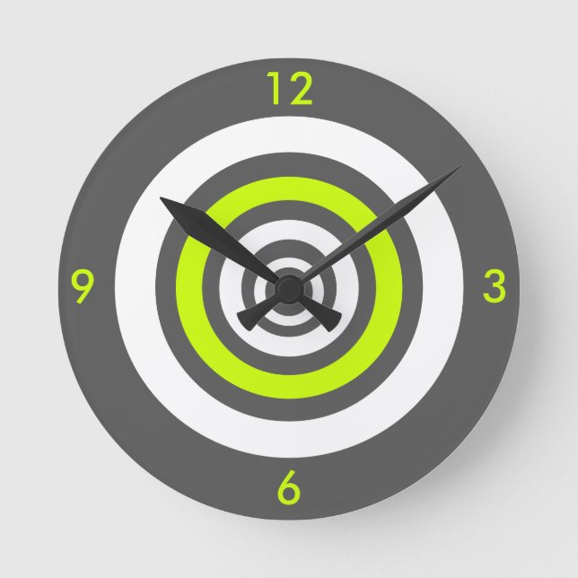 Concentric - lime round clock (Front)