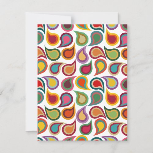 Concentric Paisleys  Note Card