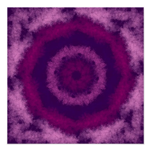 concentric pink and purple circles poster