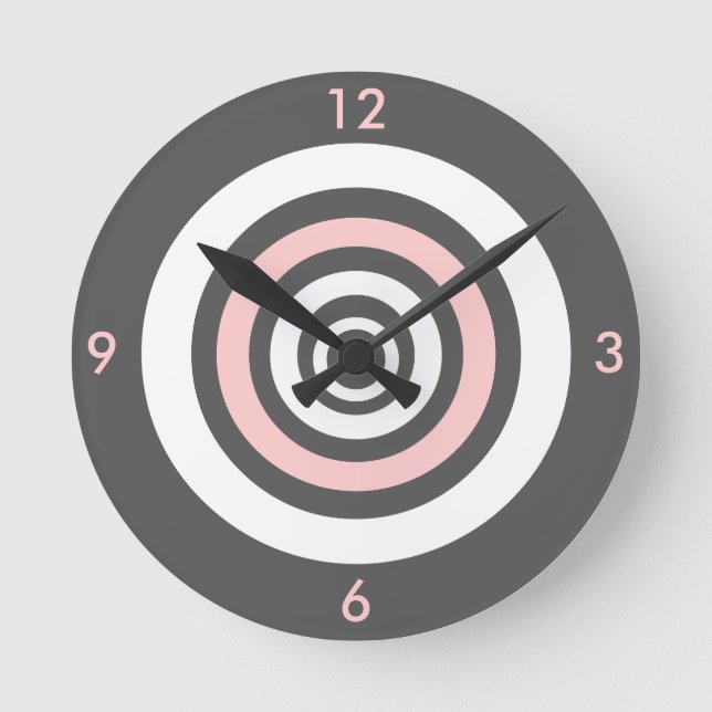 Concentric - pink round clock (Front)