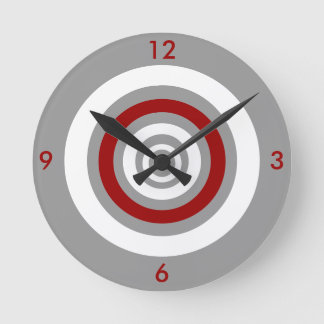 Concentric - red round clock