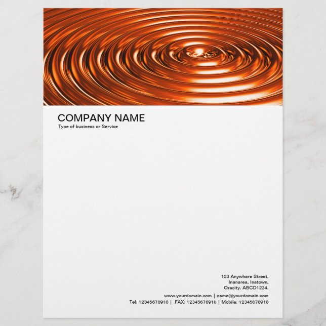 Concentric Rings - Orange Chrome  Letterhead (Front)