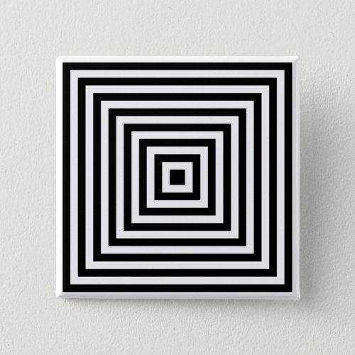 Concentric Squares Infinity Optical Art Button