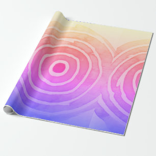 Concentric sunset wrapping paper