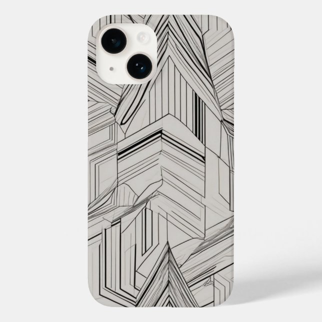 Concentric Triangles Line Art Case-Mate iPhone Case (Back)