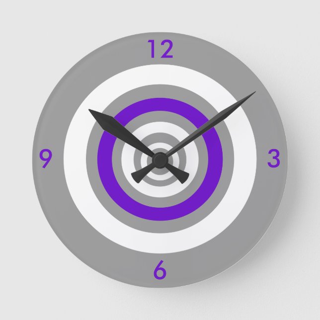 Concentric - violet round clock (Front)