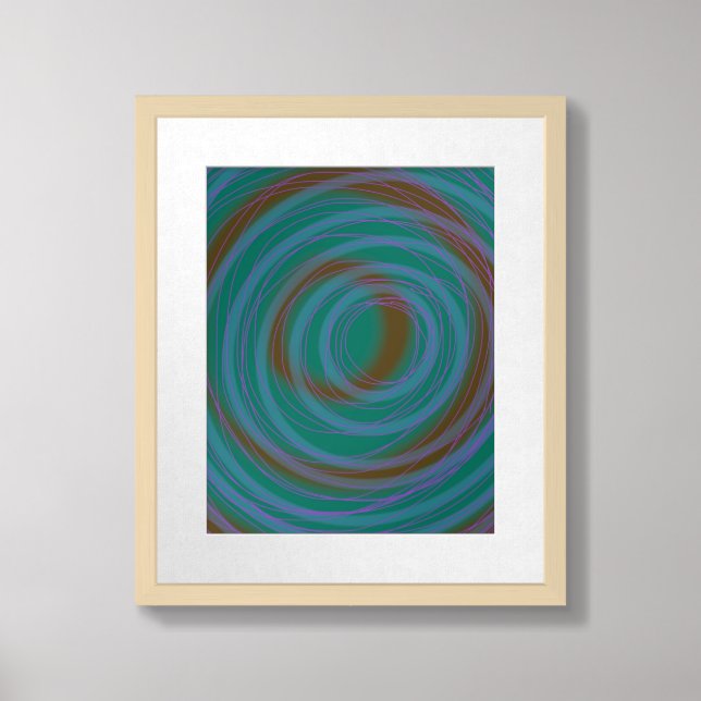 Concentric Waves and Shadows  Framed Art (Framed Front)