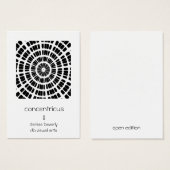 concentricus II, denise beverly artist card ACEO (Front & Back)
