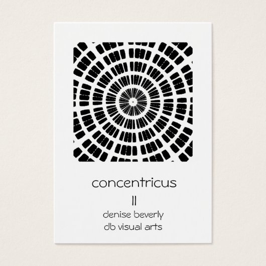 concentricus II, denise beverly artist card ACEO (Front)