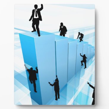 Concept Business People Silhouettes Success Plaque Concept Business People Silhouettes Success Plaque