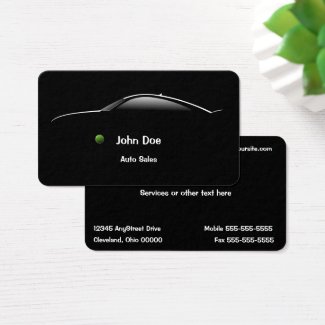 Concept Car Auto Sales Business Card