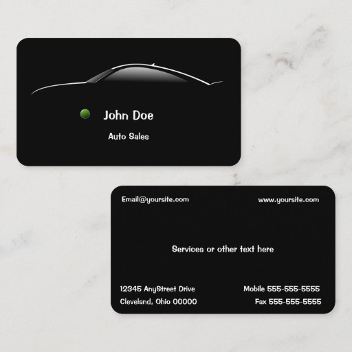 Customizable Concept Car Auto Sales Business Card