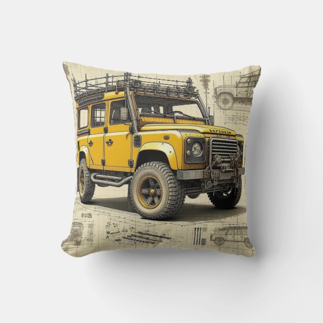 Concept Defender Throw Pillow (Front)