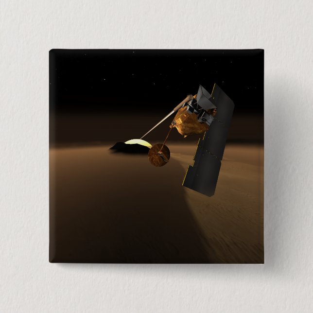 Concept for Mars Volcanic Emission Life Scout Pinback Button (Front)