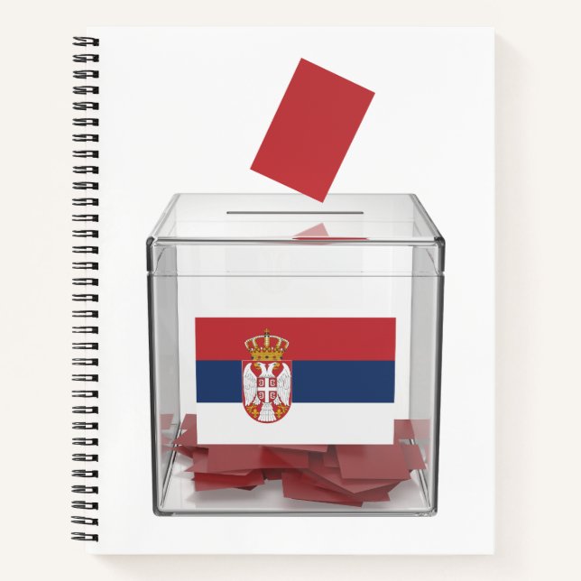 Concept image for elections in Serbia Notebook (Front)