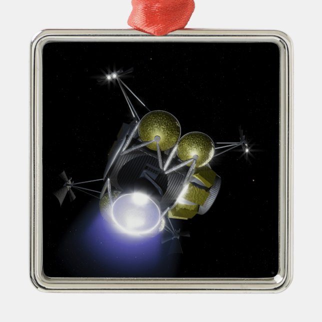 Concept of a crew blasting off metal ornament (Front)