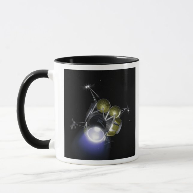 Concept of a crew blasting off mug (Left)