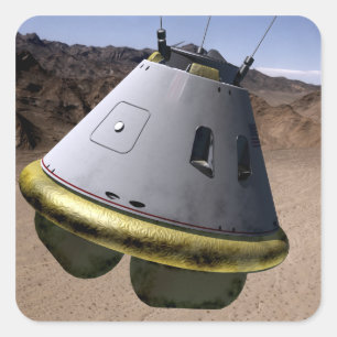 Concept of a crew exploration vehicle square sticker
