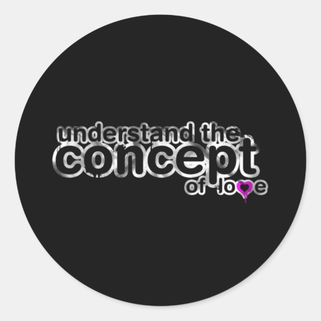 Concept Of Love Classic Round Sticker (Front)