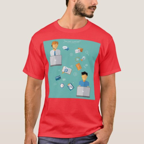 Concept of Technical Online Support T_Shirt