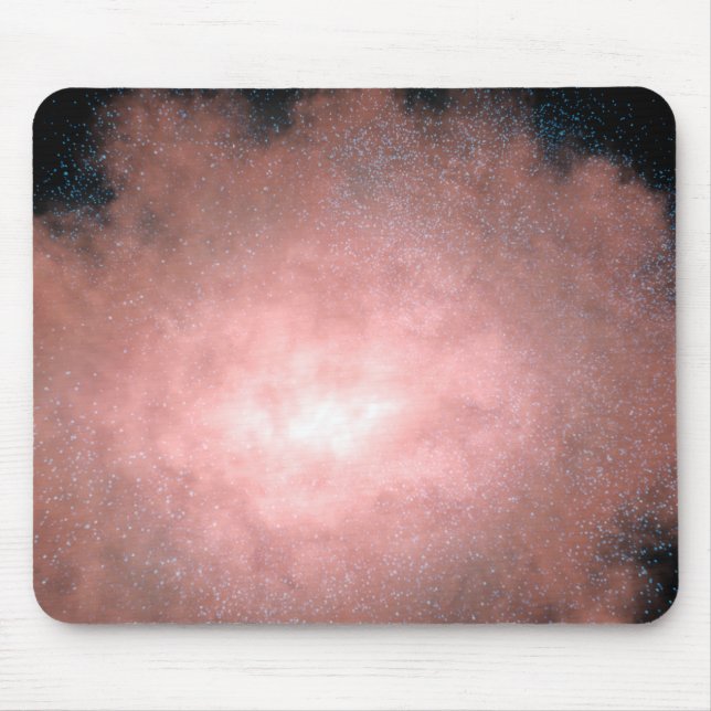 Concept of what a dusty and bright galaxy mouse pad (Front)