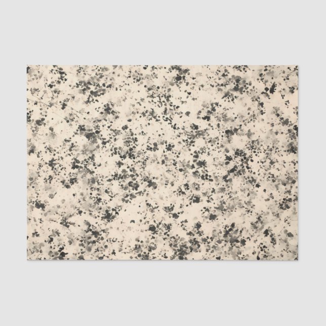 Conceptual Abstract Art: Rorschach Field Ink Blot Tissue Paper (Front)