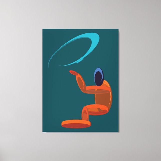 Conceptual Abstract Cosmic Figure  Canvas Print (Front)