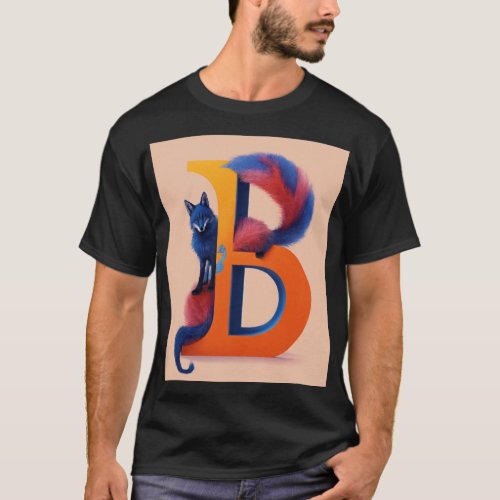 Conceptual Art T_Shirt Design Indigo Fox in the L