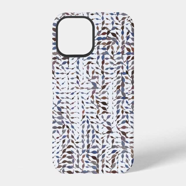 Conceptual background leaves drawing pattern. Styl Iphone Case (Back)