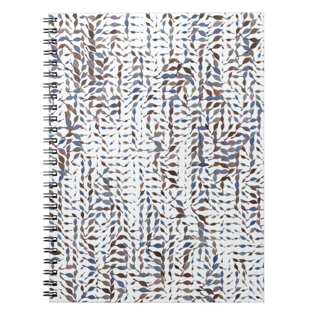 Conceptual background leaves drawing pattern. Styl Notebook (Front)