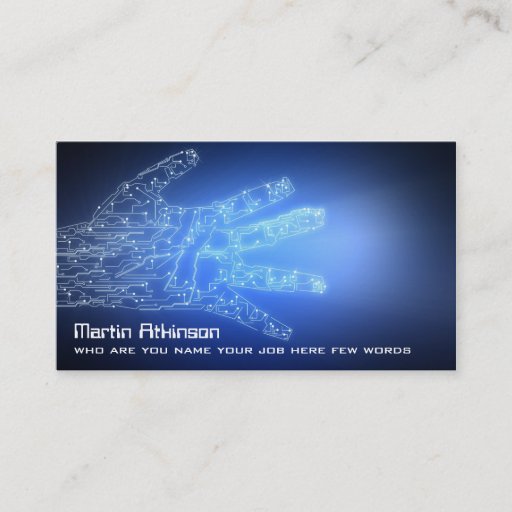 Customizable conceptual data technology business card