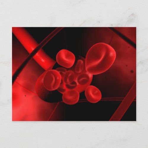 Conceptual Image Of A Blood Vessel Postcard