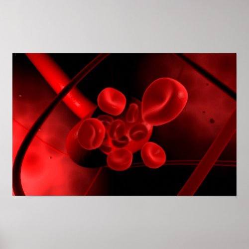 Conceptual Image Of A Blood Vessel Poster