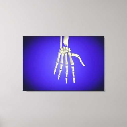 Conceptual Image Of Bones In Human Hand 2 Canvas Print