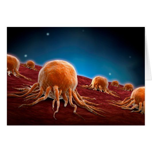 Conceptual Image Of Cancer Virus 3 Cards (Front Horizontal)