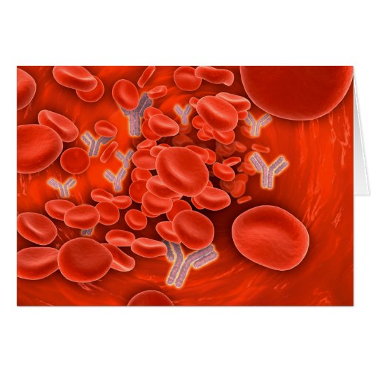 Conceptual Image Of Chromosomes Inside The Blood Cards (Front Horizontal)