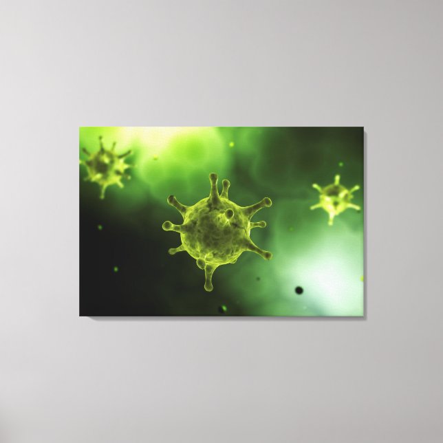 Conceptual Image Of Common Virus Canvas Print (Front)