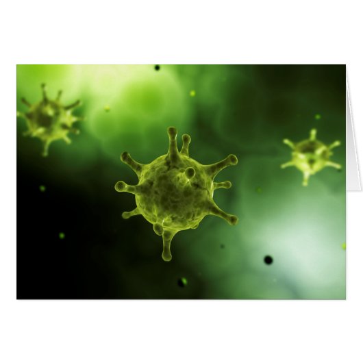 Conceptual Image Of Common Virus Cards (Front Horizontal)