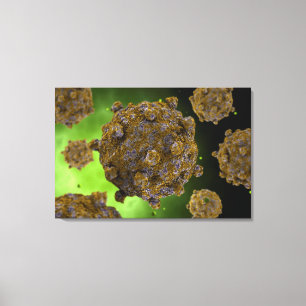 Conceptual Image Of Coxsackievirus 2 Canvas Print