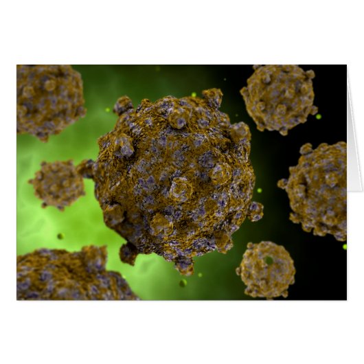 Conceptual Image Of Coxsackievirus 2 Cards (Front Horizontal)