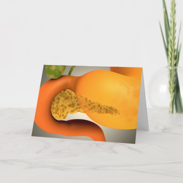 Conceptual Image Of Human Pancreas And Stomach Card (Front)