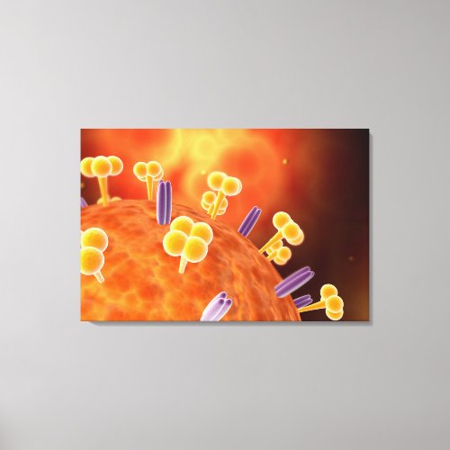 Conceptual Image Of Influenza Causing Flu 1 Canvas Print