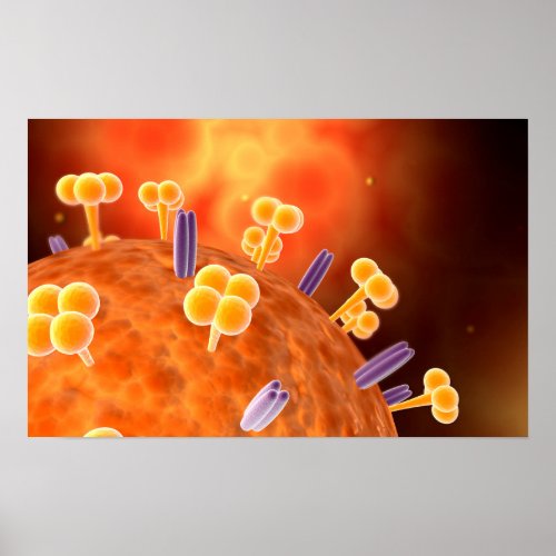 Conceptual Image Of Influenza Causing Flu 1 Poster