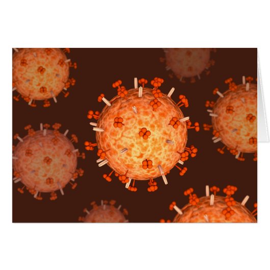 Conceptual Image Of Influenza Causing Flu 2 Cards (Front Horizontal)