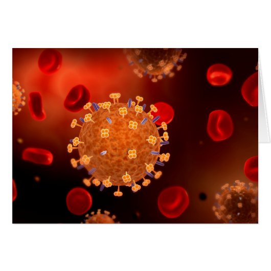 Conceptual Image Of Influenza Causing Flu 3 Cards (Front Horizontal)
